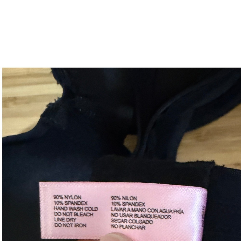 Juicy Couture Intimates Black Padded Underwire T-Shirt Bra 38C Beautiful PushUp - Picture 3 of 4